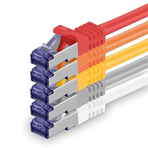 1aTTack.de 5x 0,25 M CAT7 netwerkkabel
