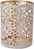Cosy & Trendy Waxinelichthouder - Wit/Goud - Antiek Look - 13 cm