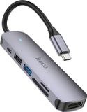 Hoco USB-C naar HDMI, USB 2.0, USB 3.0 en USB C met SD en Micro SD kaartlezer