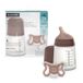Suavinex Starter Set Zero Zero Anti-koliek fles 180 ml met speciale speen voor borstvoeding + Zero Zero fopspeen voor geboorte, mini-maat (-2 tot 2 maanden) met symmetrische speen SX Pro, Deep