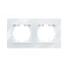 Wesa - 2-modules wit dubbel glas frame voor schakelaars en stopcontacten.