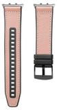 Wigento Honor Watch 5: hoogwaardige, premium lederen hybride siliconen vervangende band, roze