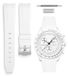 Omega x Swatch Bracelet de montre 20 mm - Silicone liquide - Kit d'installation inclus - Extrémité incurvée - Ajustement parfait