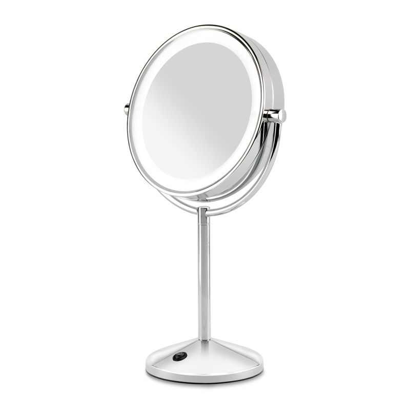 BaByliss 9436E Make-up Spiegel - Vrijstaand - Rond - Roestvrijstaal - LED - 10x Vergroting