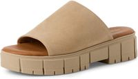 Tamaris - Dames - Muiltjes - Bruin - Leer - Blokhak - 39