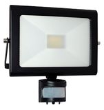 Tibelec 350420 LED-koplamp, extra vlak, met bewegingsmelder, 32 W, 2060 lumen, niet bedraed, aluminium, wit