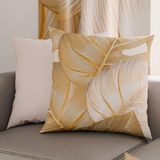PETTI Artigiani Italiani - 1 paar kussenslopen 40 x 40 cm van microvezel, decoratief kussen voor slaapkamer, bank, woonkamer, set van 2 kussenslopen, tropisch taupe O, 100% Made in Italy