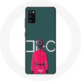 Maniacase Etui voor Samsung Galaxy S20 inktvis spel rode soldaat met cirkel masker groene achtergrond