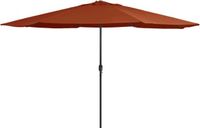 vidaXL Parasol met metalen paal 390 cm terracottakleurig