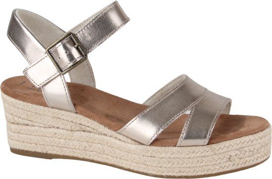 Toms Audrey Sandalen - Dames - Goud - Maat 42 - Sleehak - Leer - 2024