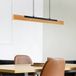 Trio, Hanglamp, Kerala incl. 1 x LED, SMD, 25,0 W, 3000 K, 3000 lm, kunststof, wit, lichaam: Metaal, mat zwart L: 90,0 cm, L: 8,0 cm, H:150,0 cm, 4-traps touch-schakelaar, IP20, in hoogte verstelbaar