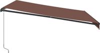 vidaXL Parasol manuel avec éclairage LED solaire 4 x 3,5 m Marron