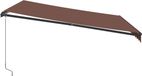 vidaXL Parasol manuel avec éclairage LED solaire 4 x 3,5 m Marron