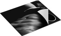 Chefcare Inductie Beschermer Man met Sixpack - Zwart Wit - 57,6x51,6 cm