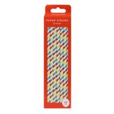 Talking Tables 25 Pack Gestreepte Cocktail Wegwerp Gestreepte Papieren Drinkrietjes voor Verjaardag Bruiloft Party