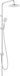 Duravit Reno Douchesysteem, waterbesparende regendouche, diameter 25 cm, met regelaar, doucheset zonder kraan, handdouche met slang en 3 straalsoorten, ideaal voor renovaties, chroom