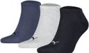 PUMA Chaussettes Unisexe 3-Pack Bleu / Gris / nightshadow Bleu