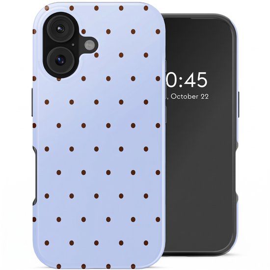 Selencia Hoesje - Geschikt voor Apple iPhone 16 - Backcover geschikt voor MagSafe - Happy Dots Digital Sky