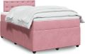 Maison Exclusive - Lit boxspring avec matelas, rose, 120x200 cm, velours
