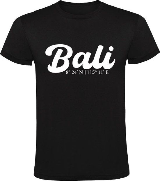 Bali Coördinaten Heren T-shirt | Zwart | 3XL
