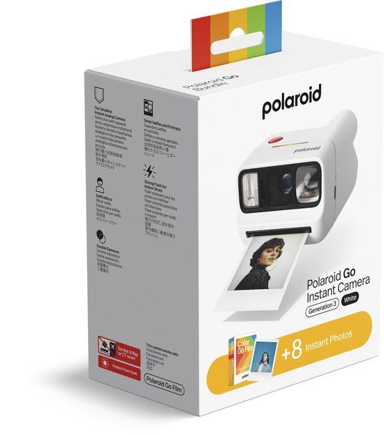 Polaroid Go Gen 3 White + Color Film Bundle - 8 Photos