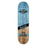 Skate hout 31 inch dubbele staart – truck aluminium zilver – wielen PVC 50 x 36 mm – kogellagers ABEC 5