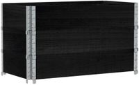 vidaXL Plantenbak 100x50 cm massief grenenhout zwart