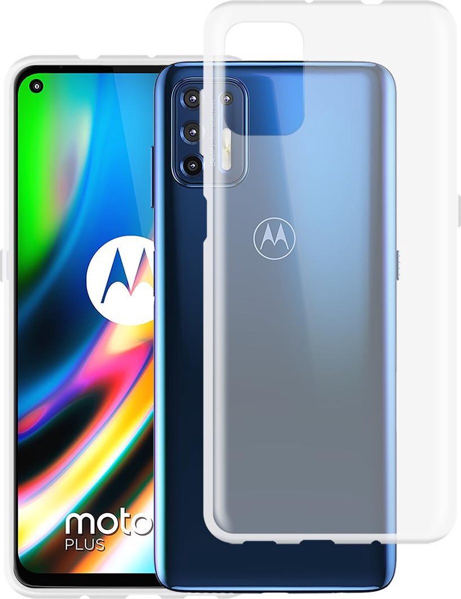 qMust Motorola Moto G9 Plus hoesje - Soft TPU case - transparant