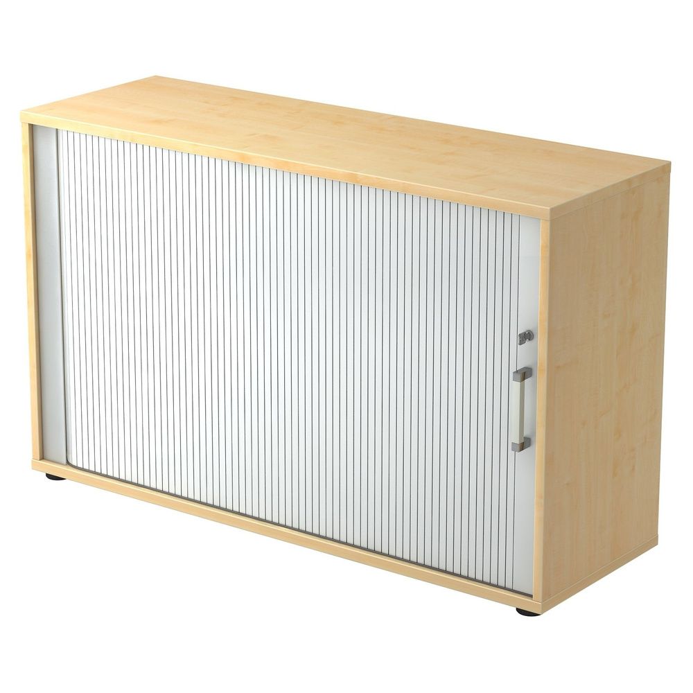 Roldeurkast | Esdoorn/Zilver | 120 x 40 x 74,8 cm | Beta 1732S