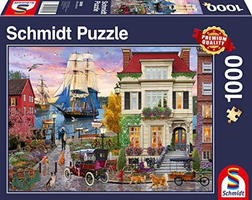 Schmidt Spiele 58989 Schip in de haven, puzzel met 1000 stukjes