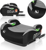 Lionelo Luuk FIX i-Size - Zitverhoger - ISOFIX - Autostoel Booster - 22-36 kg, 125-150 cm - Grijs