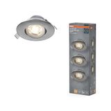 LED Spot Set Recess Adjustable Plastic 4.9W 830 36° Satin Nickel