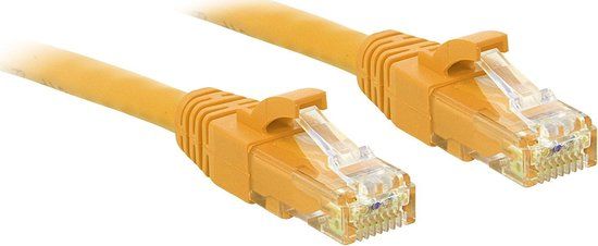 Lindy RJ-45/RJ-45 Cat.6 15m netwerkkabel Cat6 U/UTP (UTP) Geel
