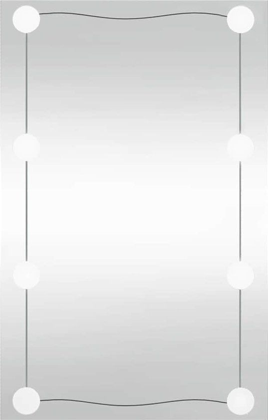 vidaXL Wandspiegel met LED's rechthoekig 50x80 cm glas