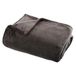 Atmosphera Plaid deken - donkergrijs - polyester - 130 x 180 cm