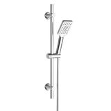 Görbach Roestvrijstalen doucheset met handdouche, douchestangset 70 cm met douchekophouder en slang voor badkamer, rechthoekig chroom