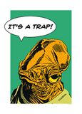 Komar Wandafbeelding | Star Wars Classic Comic Quote Ackbar | Kinderkamer, Jeugdkamer, Decoratie, Kunstdruk | zonder lijst | WB112-50x70 | Maat: 50 x 70 cm