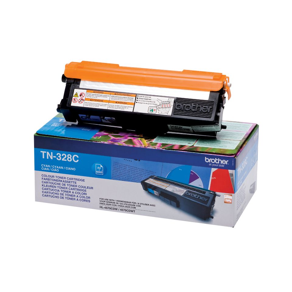 Brother TN-328C Cyaan Tonercartridge - Origineel - 6000 Pagina's