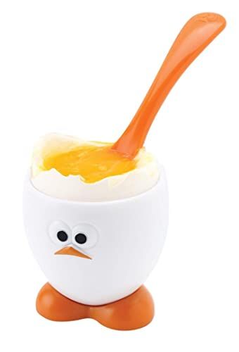 Point-Virgule Joi Egghead eierdopje met lepel, kunststof, multi color