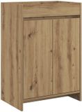 vidaXL Badkamer Onder Wasbak Kast Artisanaal eiken 56 x 37,5 x 81 cm