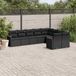 Maison Exclusive - Ensemble de meubles de jardin 9 pièces avec canapé et coussins, noir, en polyrotin