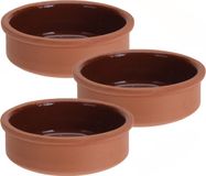 Merkloos / Sans marque Koopman International Tapas schaaltjes van 500 ml - 3x stuks - terracotta - 12 x 4 cm