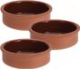 Merkloos / Sans marque Koopman International Tapas schaaltjes van 500 ml - 3x stuks - terracotta - 12 x 4 cm