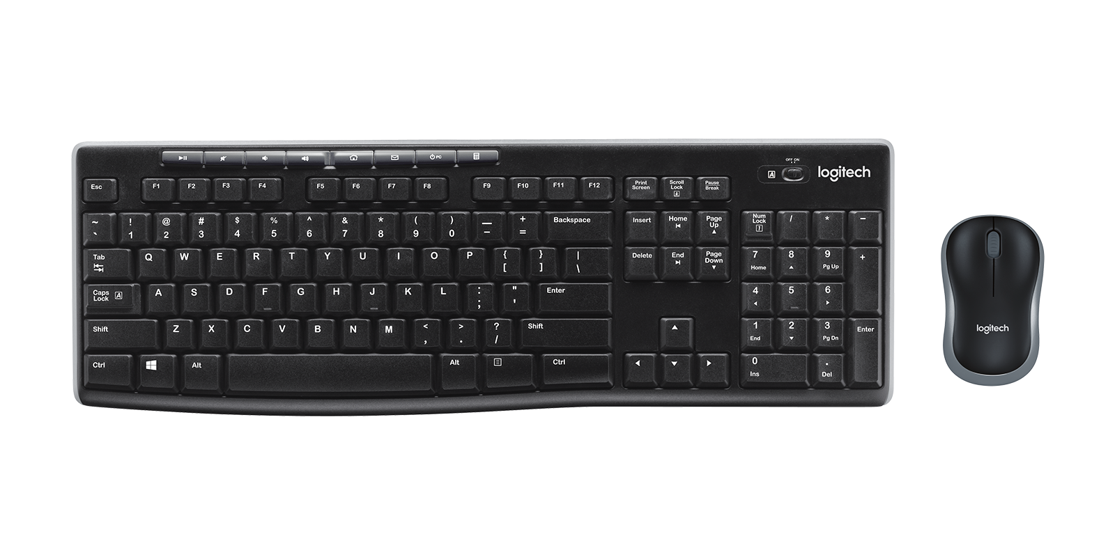 Logitech MK270 - Draadloze Toetsenbord en Muis Set - Zwart