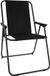 Redcliffs Klapstoel unica - zwart - opvouwbaar - 75 x 38 cm - metaal/polyester - campingstoel/tuinstoel
