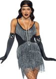Leg Avenue Dazzling Flapper M Zwart