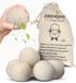 2BEHOME XL Drogerballen Voor Wasdrogers - 6 Stuks - Gemaakt van 100% Nieuw-Zeelandse Schapen Wol - Wit
