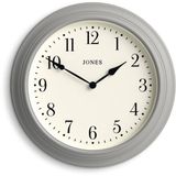 JONES CLOCKS® Supper Club wandklok | Grote klassieke ronde klok | 40 cm | Lichtgrijs