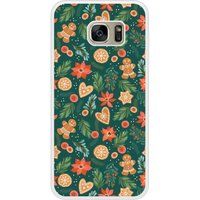 Samsung Kerstboom siliconen hoesje compatibel met Galaxy S7 Edge