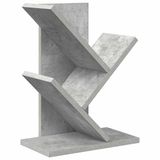vidaXL Boomvormige Boekenplank met 3 planken Betongrijs Hout 40 cm